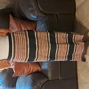 Saddle Ridge Aztec Southwestern Tapestry Maxi Wrap Skirt Size 7/8 Preowned